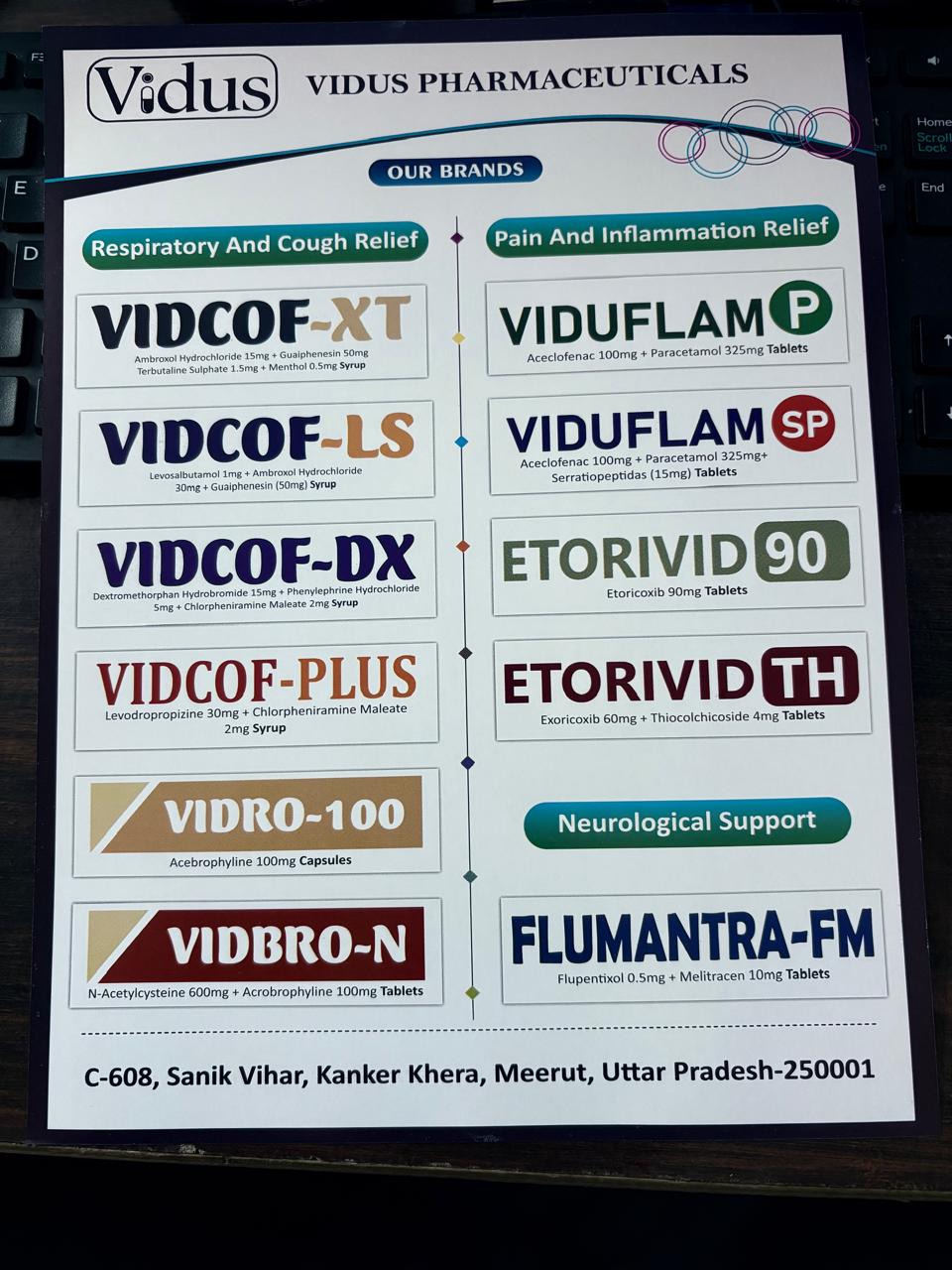 medicine card print design