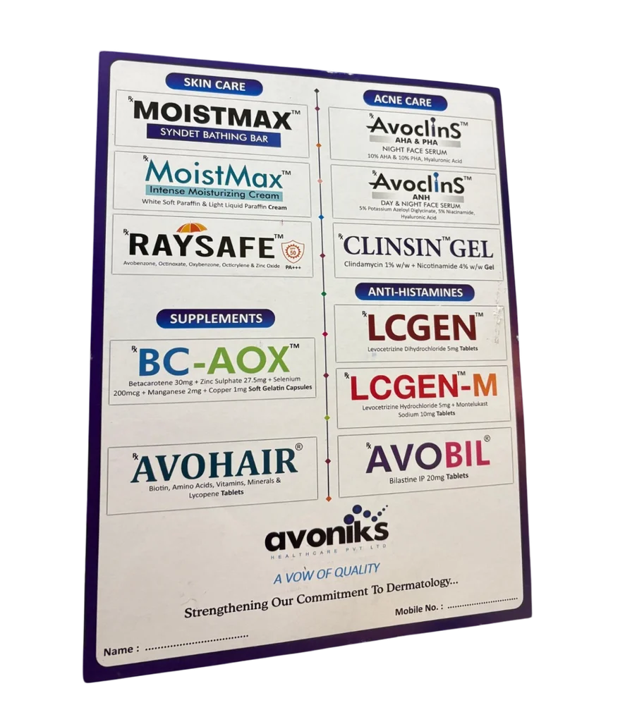 pharma reminder card printing